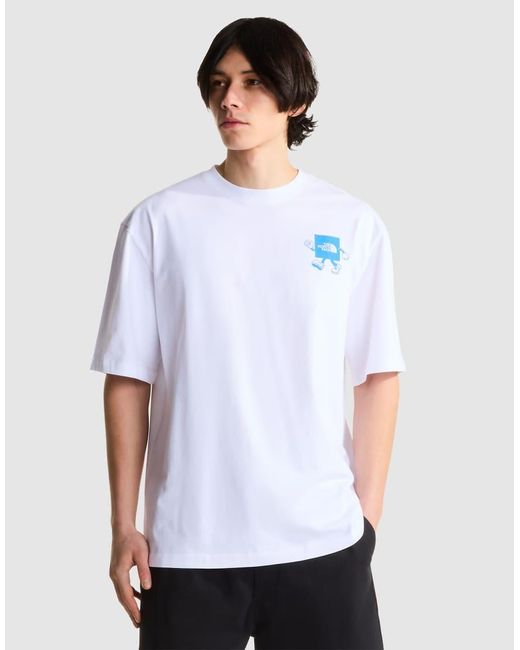 The North Face White M Explore Ss Tee Oversized for men