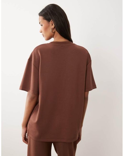 ASOS Brown Cupro Oversized T-shirt