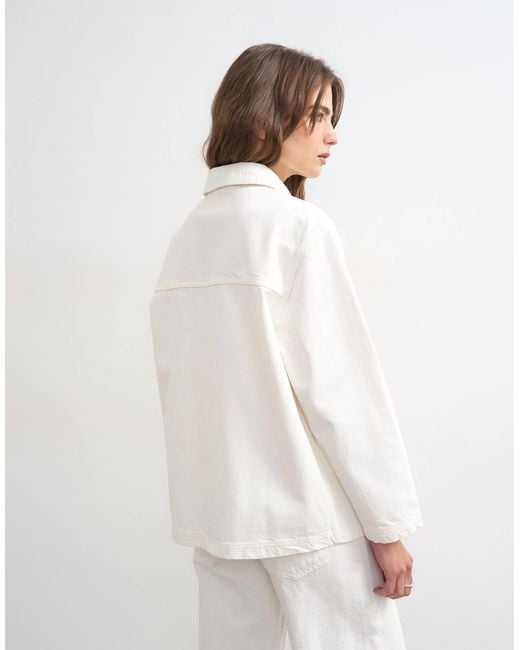 TOPSHOP Metallic Denim Worker Jacket