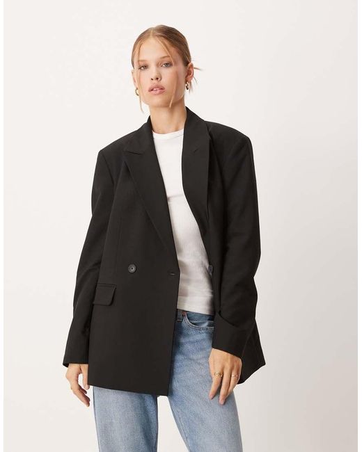 ASOS Black Double Breasted Blazer