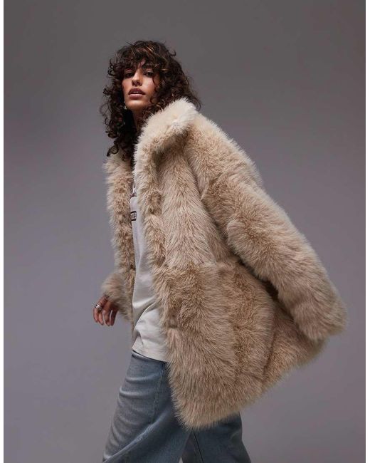 Chocolate faux fur coat 2025