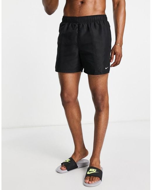 Nike Black Nike 5 Inch Volley Swim Shorts for men