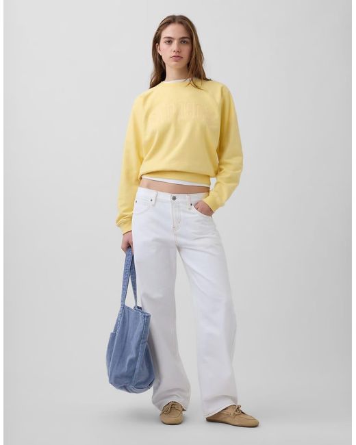 Gap Yellow Colleigate Logo Sweatshirt