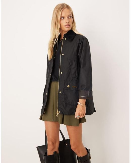 Barbour Black Modern Beadnell Wax Jacket