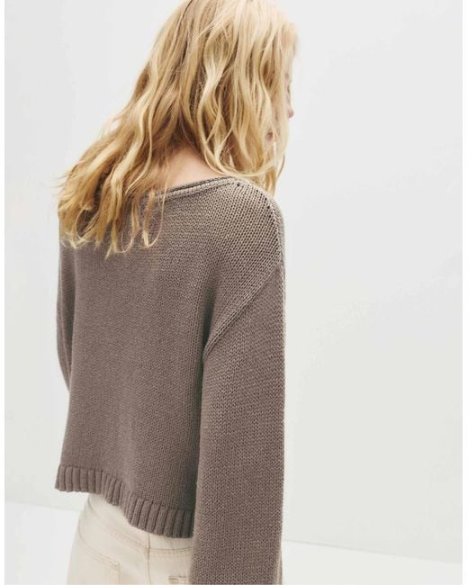 Pull&Bear Gray – oversize-pullover