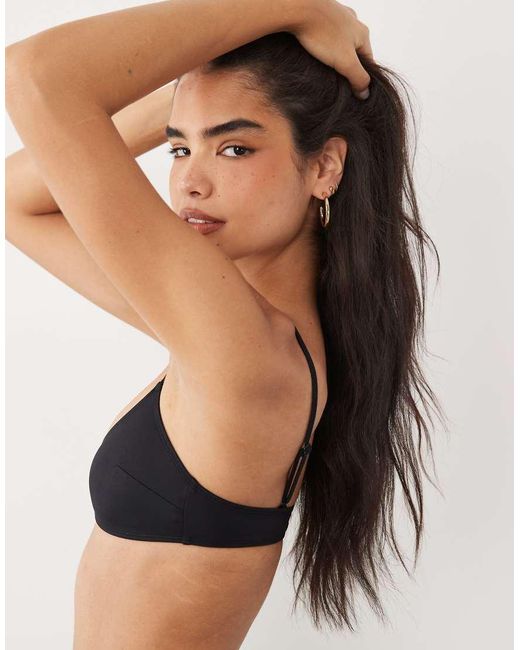 ASOS Brown Maya Cadiz Skinny Crop Bikini Top