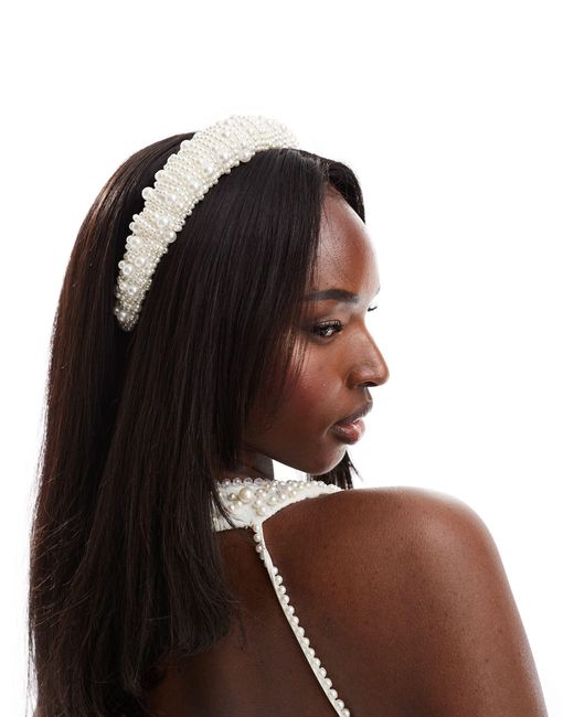 ASOS Natural Bridal Padded Headband