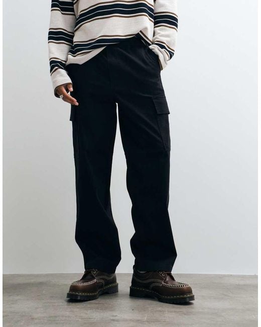 Only & Sons White Fade Loose Fit Cargo Trousers for men