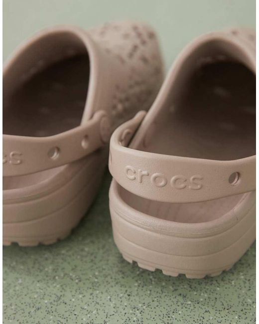 CROCSTM Brown Classic Floral Cut-out Clogs