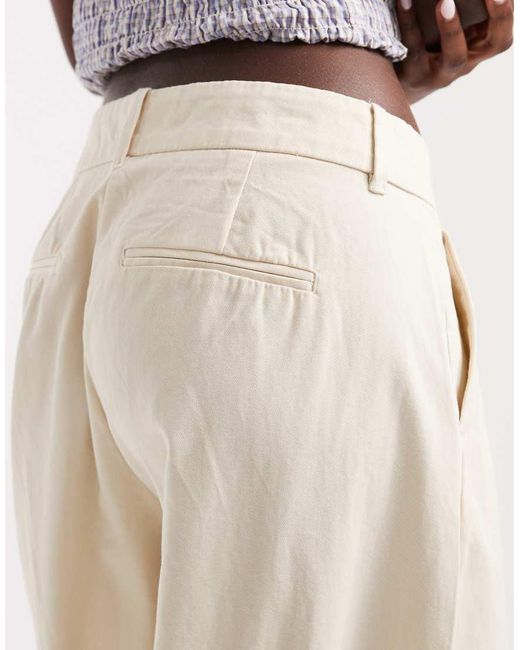 Aware Natural Double Pleat Front Barrel Leg Trouser