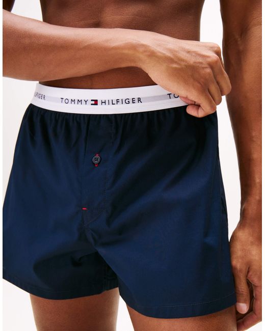 Signature cotton essentials - lot Tommy Hilfiger pour homme en coloris Blue