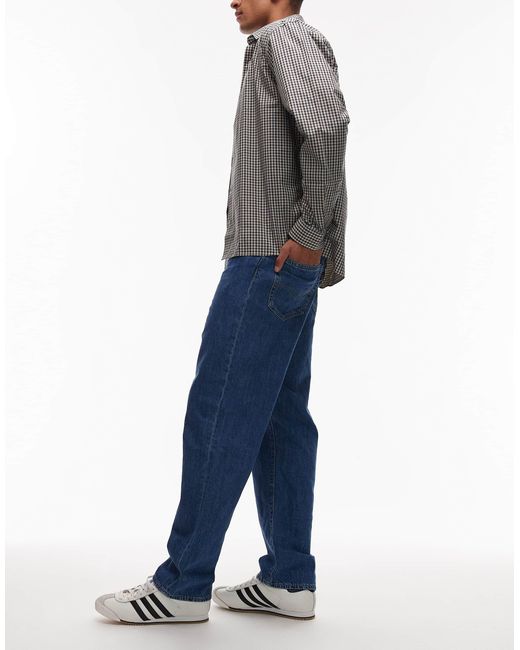 Levi's – 568 – locker sitzende, leichte straight jeans aus baumwoll-leinenmix in Blue für Herren