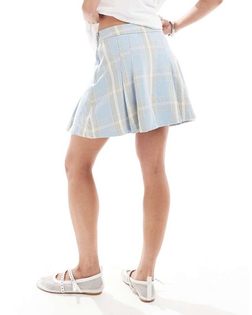 HUGO White Tartan Skirt