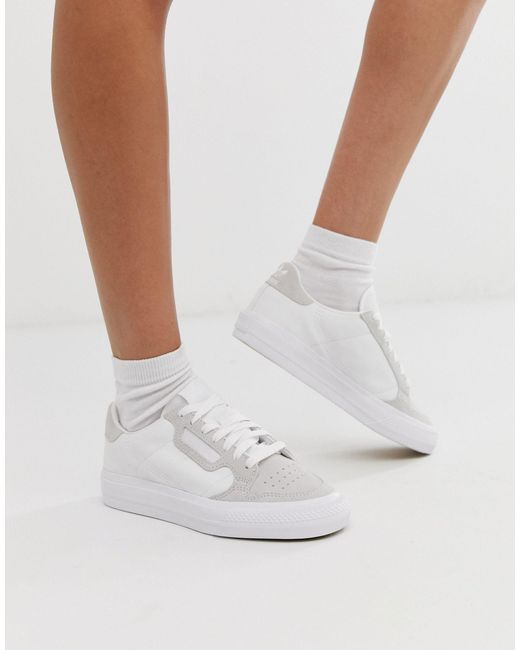 Adidas Originals White – continental 80 vulc – e sneaker