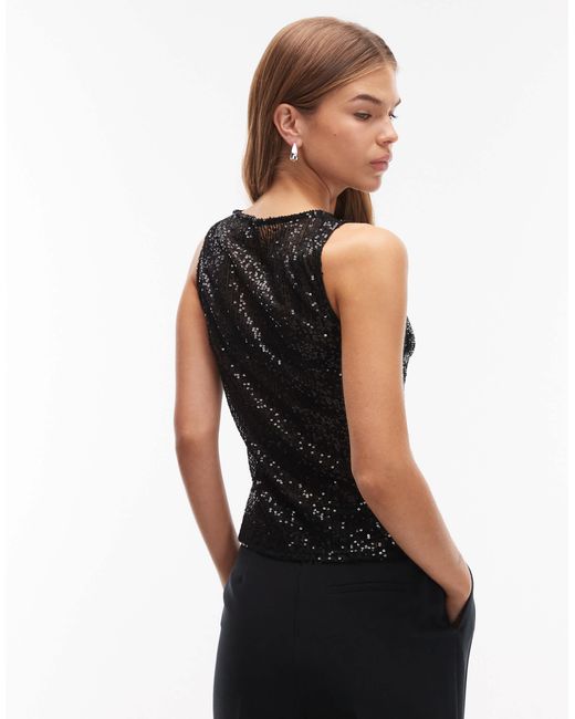 ASOS Blue – pailletten-tanktop