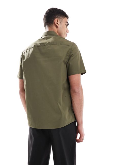 ASOS – elegantes, leicht zu bügelndes regular-fit-hemd in Green für Herren