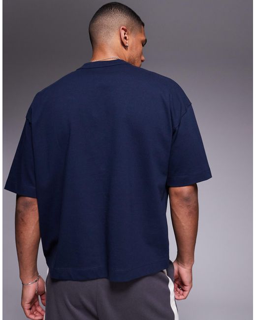 ASOS Blue Heavyweight Oversized Boxy T-shirt for men