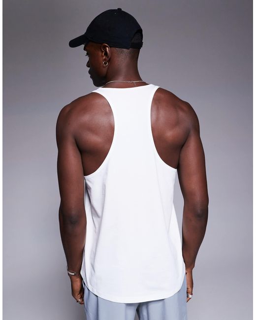 4505 – stringer-trägertop aus schnelltrocknendem performance-stoff in White für Herren
