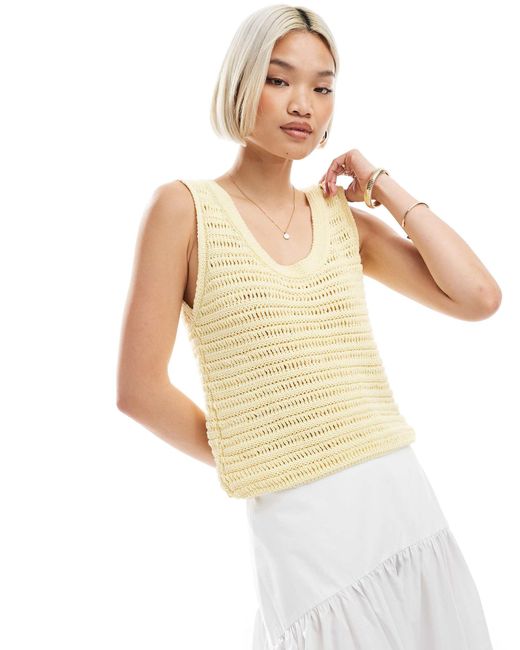 ASOS White – gestricktes tanktop