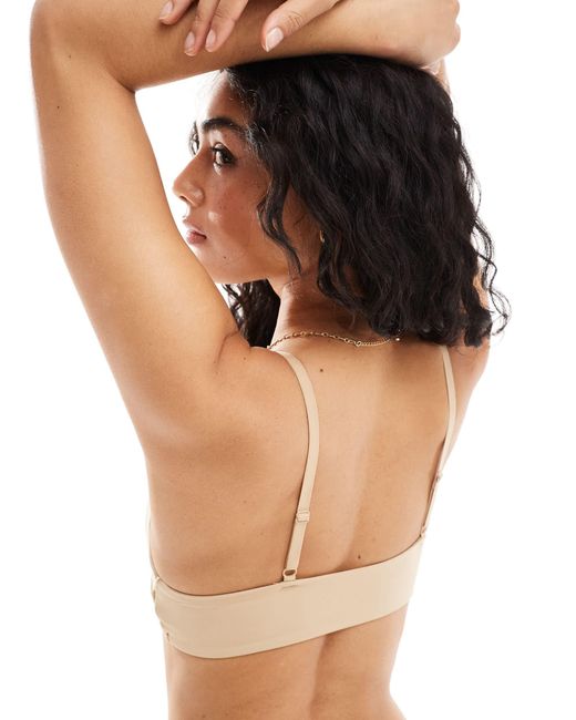 Pieces Brown Seamless Triangle Bra