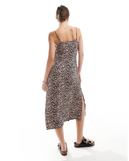 Superdry Natural Printed Button-Up Cami Midi Dress