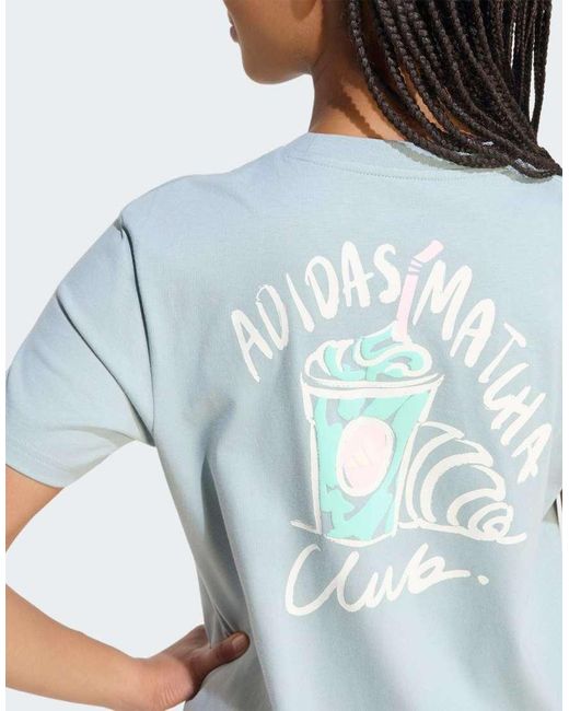 Adidas Originals Blue Food Loose Graphic T-shirt