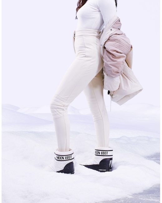 ASOS 4505 White Ski Skinny Trouser With Biker Detail