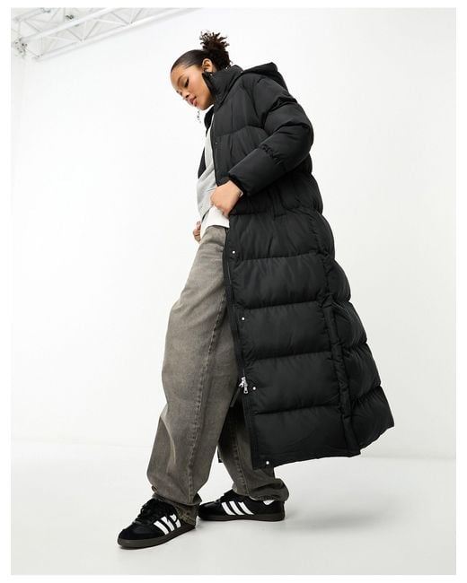 Superdry Black Maxi Hooded Puffer Coat