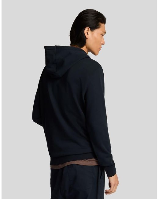 Lyle & Scott Black Mid Layers Superfine Pullover Hoodie for men