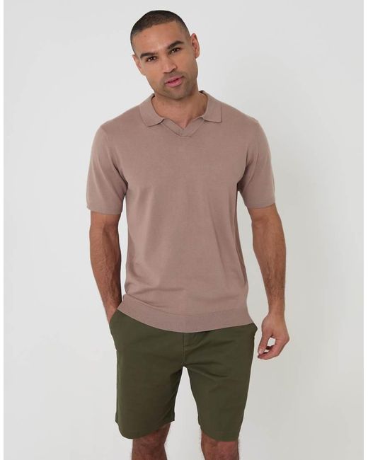 Threadbare Green Cotton 3 Pocket Stretch Chino Shorts for men