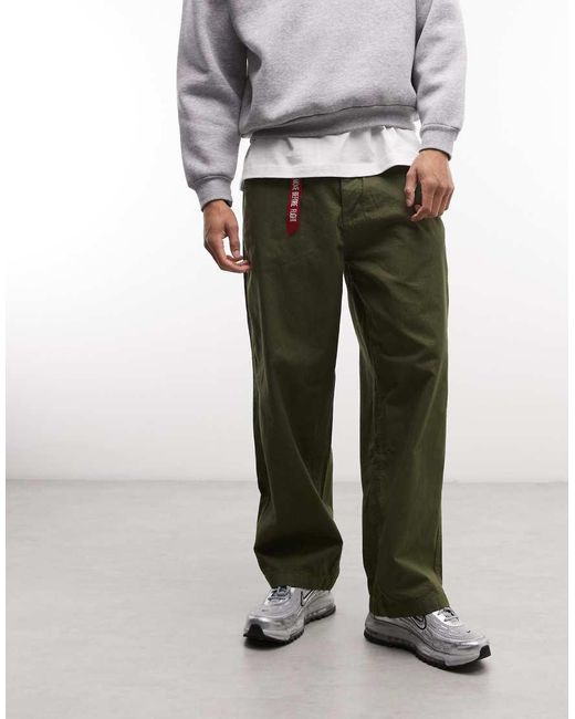 Alpha Industries White Cargo Trousers for men