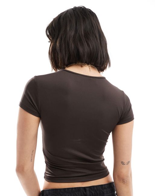 Stradivarius Gray – t-shirt aus polyamid