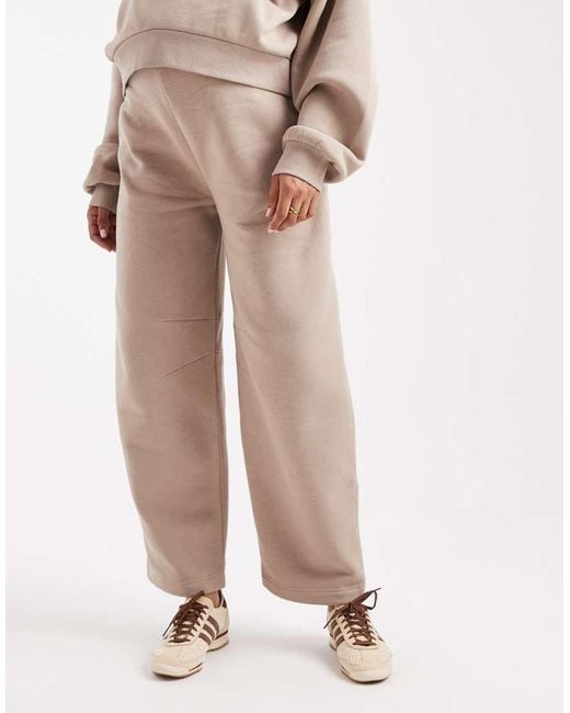 ASOS Natural Asos Design Maternity Barrel Leg Trackies