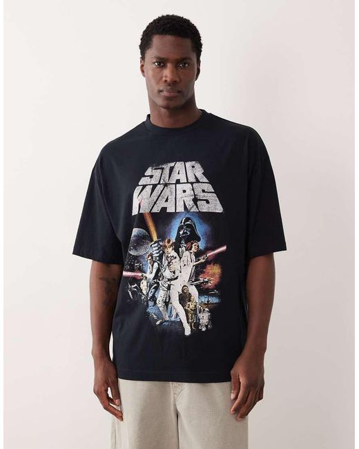 ASOS Oversized T-Shirt Met Star Wars-Print in het Blue voor heren
