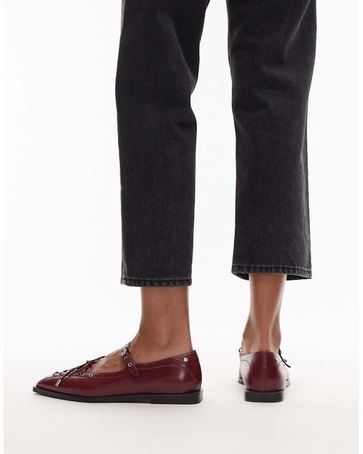 Bronx Black Laur-Ynn Tie Detail Ballet Flat