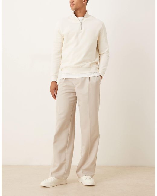 ASOS – elegante hose mit weitem bein in Natural für Herren