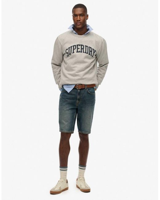 Superdry – athletic essentials – sweatshirt in Gray für Herren