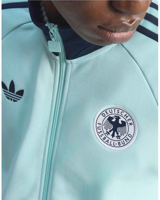 Adidas Originals Blue Germany National Team Originals Full-Zip Track Jacket for men