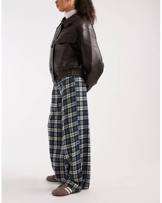 ASOS Black Wide Leg Pull On Pants