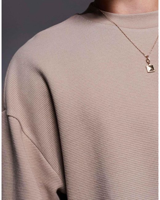 ASOS – kastiges oversize-t-shirt in Gray für Herren