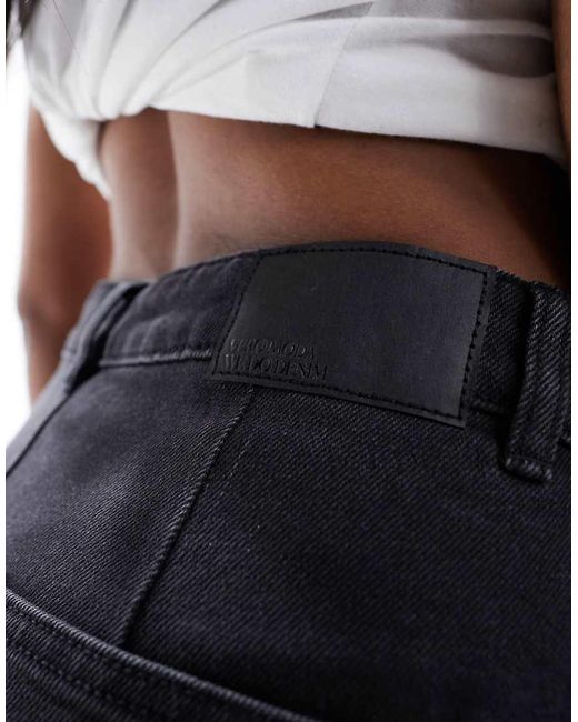 Vero Moda Black Denim Midaxi Skirt With Front Split