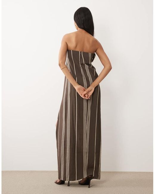 ASOS Multicolor Drape Bandeau Maxi Dress