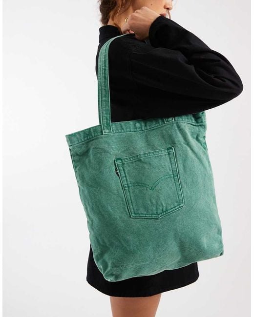 Levi's Green Back Pocket Denim Tote Bag