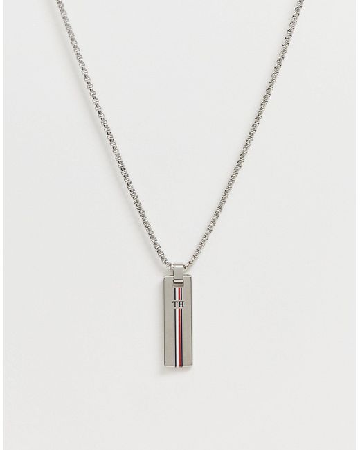 Silver Tag Necklace | Necklace | Tommy Hilfiger