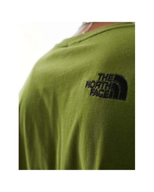 Camiseta verde oliva extragrande con logo simple dome The North Face de hombre de color Green