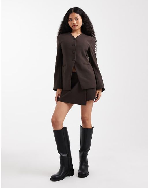 Only Petite Black Structured Blazer Co-ord