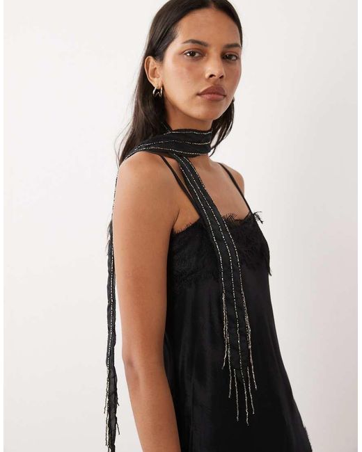 ASOS Black Embellished Scarf