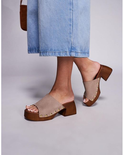 Schuh Blue Exclusive Via Heeled Clog Sandals