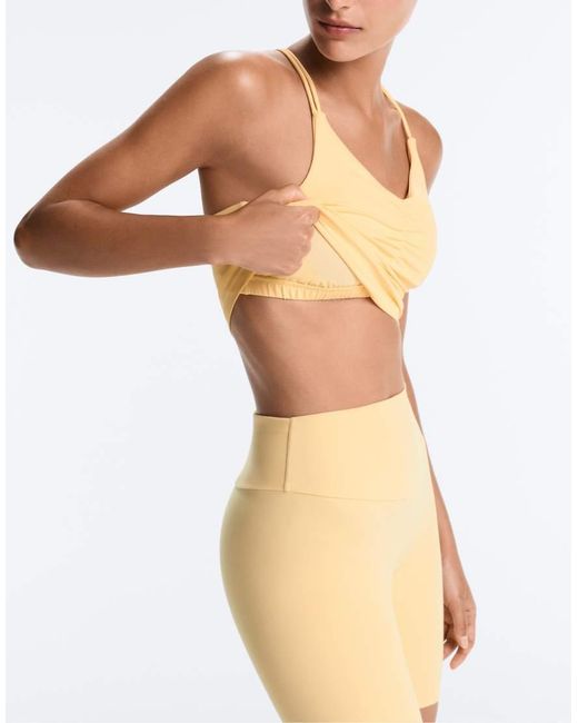 Oysho Natural Comfortlux Crossover Strap Tank Top