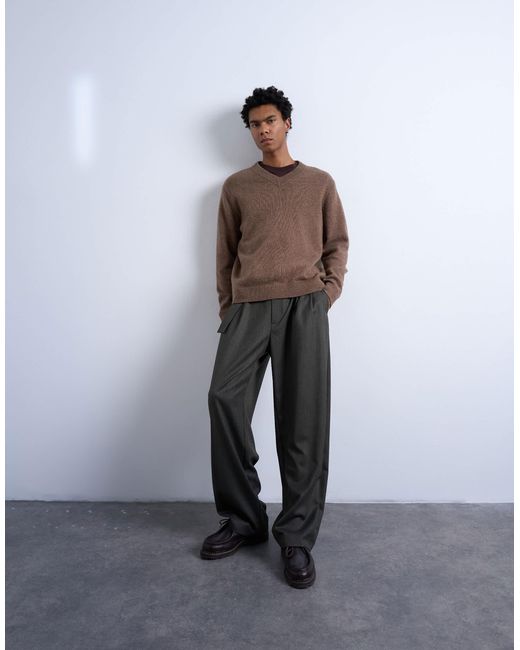 Topman – regular-fit-pullover in Brown für Herren